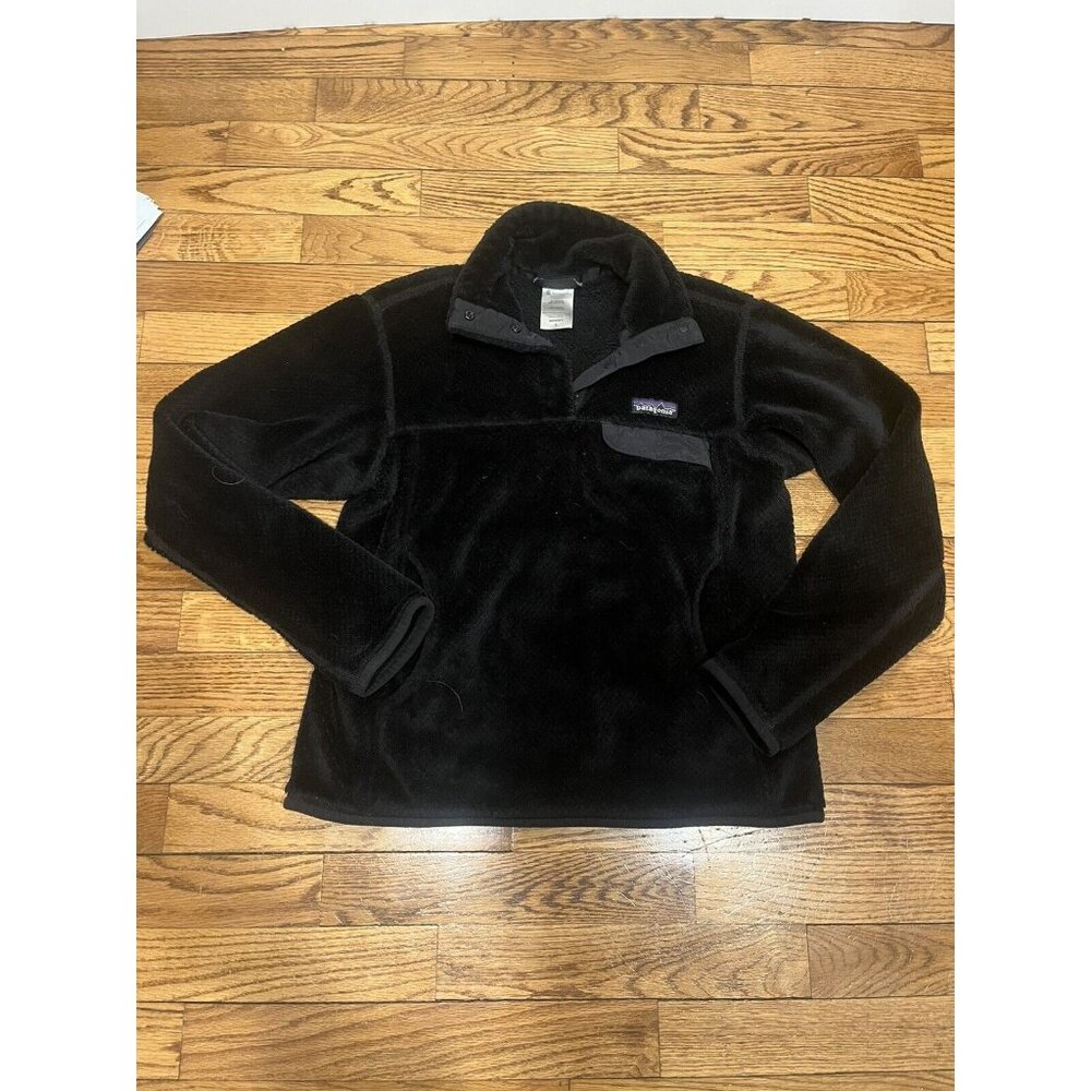 Vintage Patagonia Synchilla Women's Size Small All Black Pullover Fleece Sweater